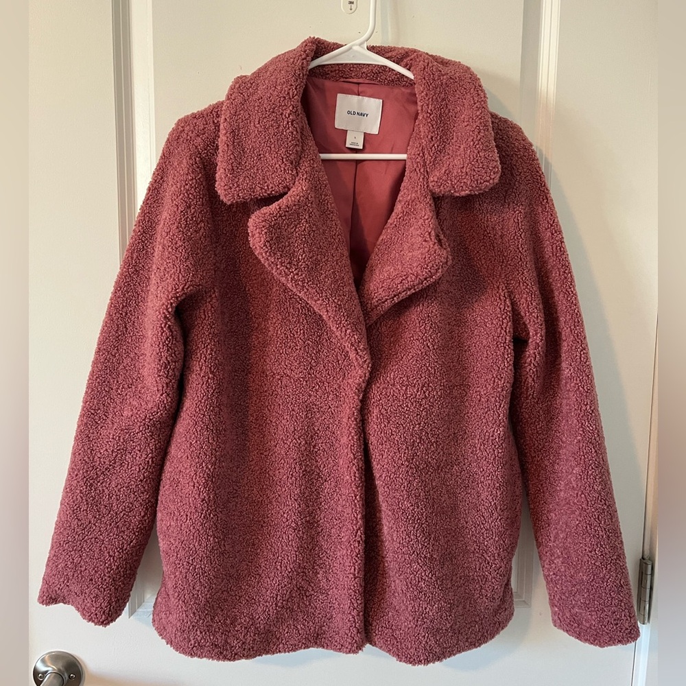 Old Navy Pink Teddy Fuzzy Coat
